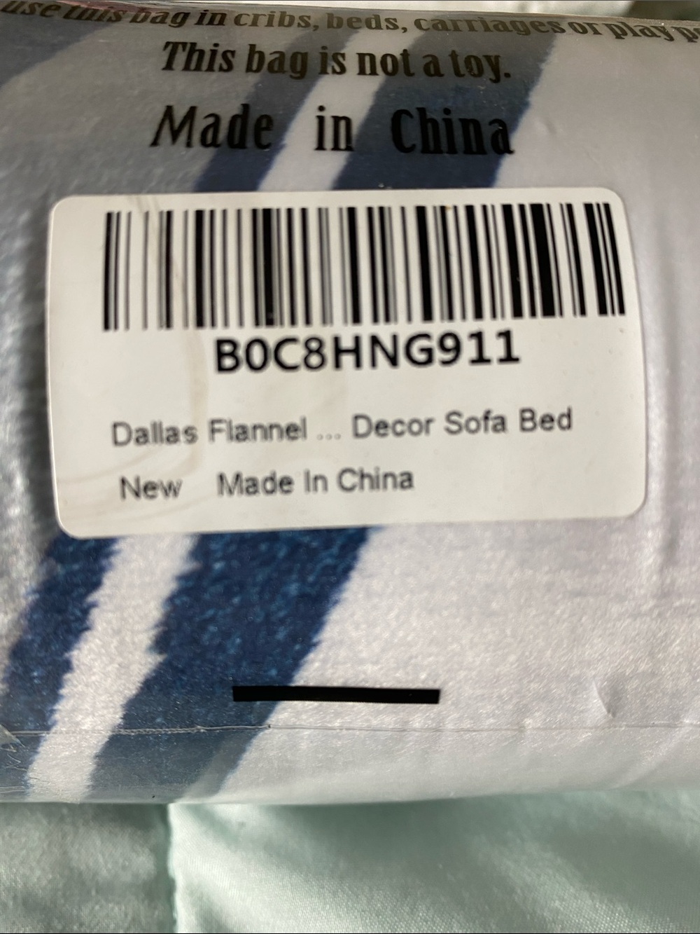 NWT Dallas Cowboys Flannel Throw Blanket Blue White Football Sofa Bed 50x60